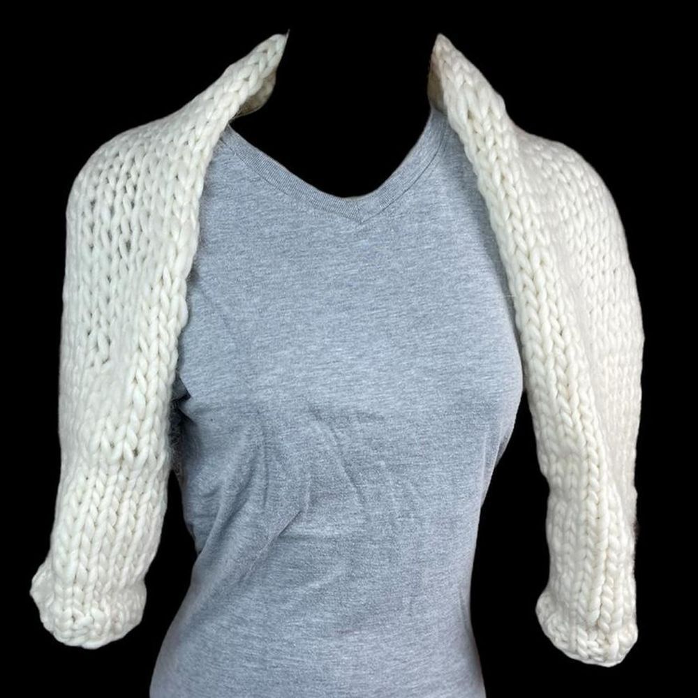 shrug jacket knit sleeves coat bolero shruggie
